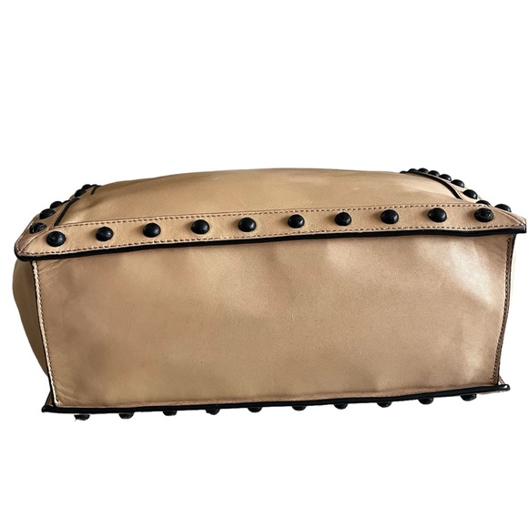 Loeffler Randall Women's Edgy Beige Studded Large Work Tote Purse - Picture 7 of 16
